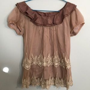 Short sleeve size 10 Anthropologie top